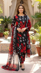 RIWAQ - 3PCS UNSTITCHED PREMIUM LAWN SUIT #RWQ043