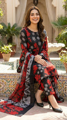 RIWAQ - 3PCS UNSTITCHED PREMIUM LAWN SUIT #RWQ043