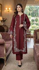 RIWAQ - 2PCS EMBROIDERED UNSTITCHED DHANAK SUIT #RWQ2028