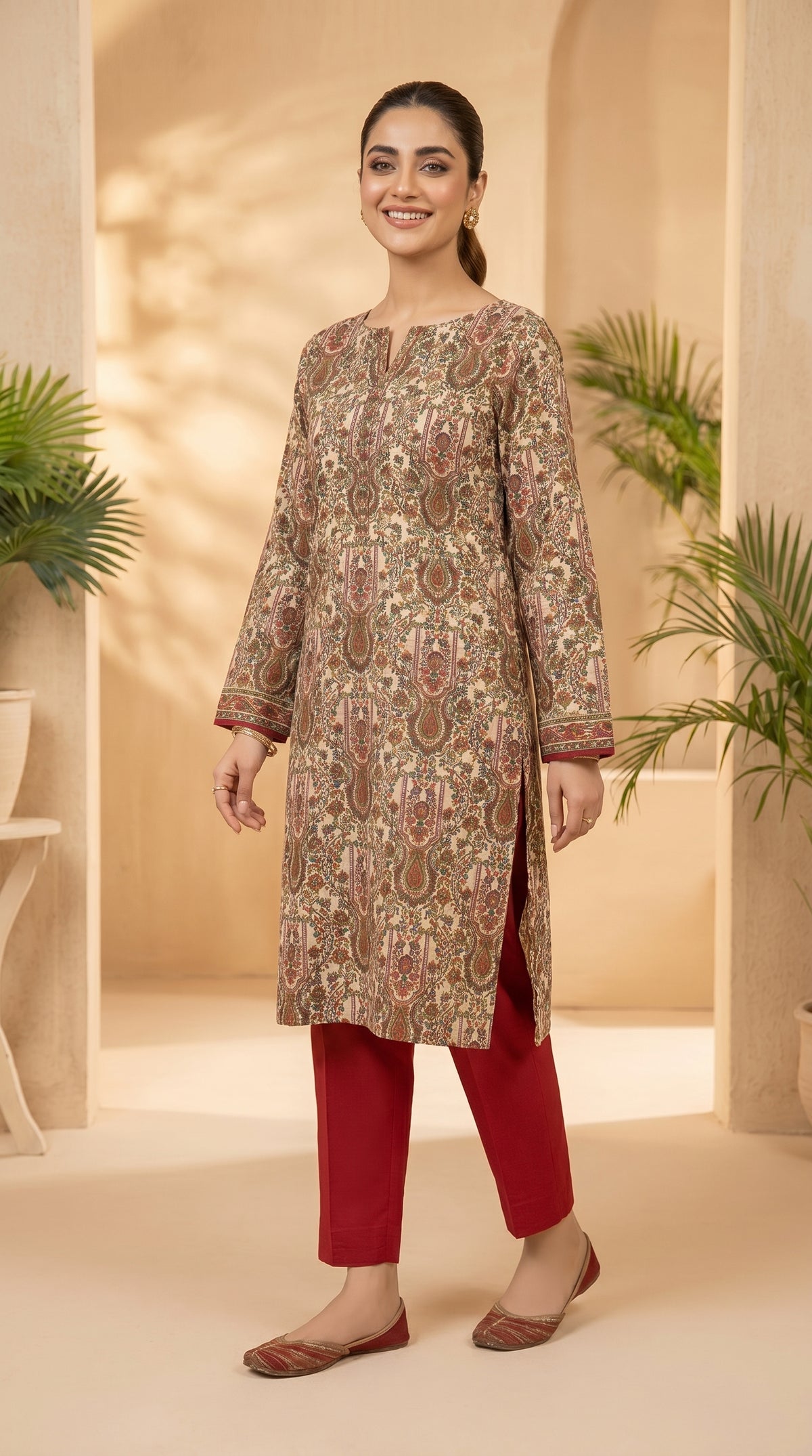RIWAQ - 2PCS PRINTED UNSTITCHED LAWN SUIT #RWQ093