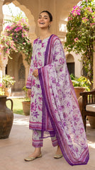 RIWAQ - 3PCS UNSTITCHED PREMIUM LAWN SUIT #RWQ032