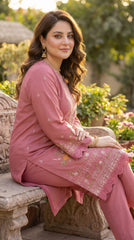 RIWAQ - 2PCS EMBROIDERED UNSTITCHED LAWN SUIT #RWQ017