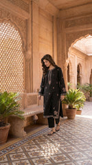 RIWAQ - 2PCS EMBROIDERED UNSTITCHED DHANAK SUIT #RWQ2075