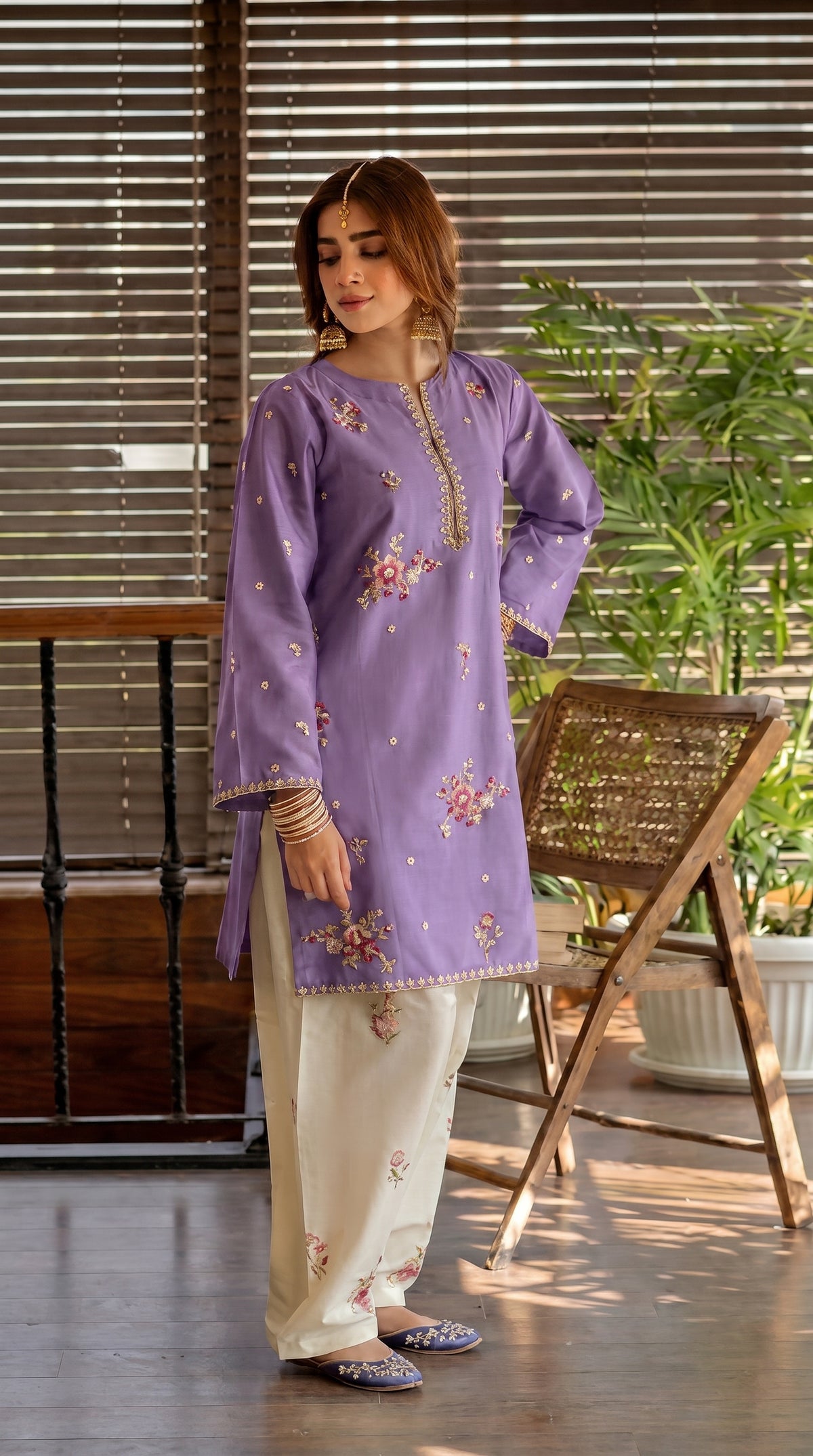RIWAQ - 2PCS EMBROIDERED UNSTITCHED DHANAK SUIT #RWQ2109