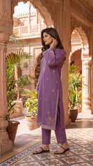RIWAQ - 2PCS EMBROIDERED UNSTITCHED DHANAK SUIT #RWQ2110