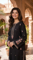 RIWAQ - 2PCS EMBROIDERED UNSTITCHED DHANAK SUIT #RWQ2075