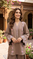 RIWAQ - 2PCS EMBROIDERED UNSTITCHED LAWN SUIT #RWQ078