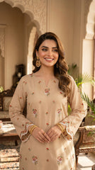 RIWAQ - 2PCS EMBROIDERED UNSTITCHED LAWN SUIT #RWQ084