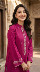 RIWAQ - 2PCS EMBROIDERED UNSTITCHED LAWN SUIT #RWQ085