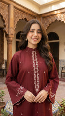 RIWAQ - 2PCS EMBROIDERED UNSTITCHED LAWN SUIT #RWQ089