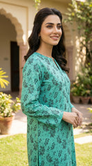 RIWAQ - 2PCS PRINTED UNSTITCHED LAWN SUIT #RWQ091