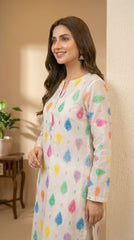 RIWAQ - 2PCS PRINTED UNSTITCHED LAWN SUIT #RWQ100