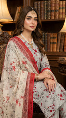 RIWAQ - 3PCS UNSTITCHED PREMIUM LAWN SUIT #RWQ040