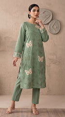 RIWAQ - 2PCS EMBROIDERED UNSTITCHED LAWN SUIT #RWQ113