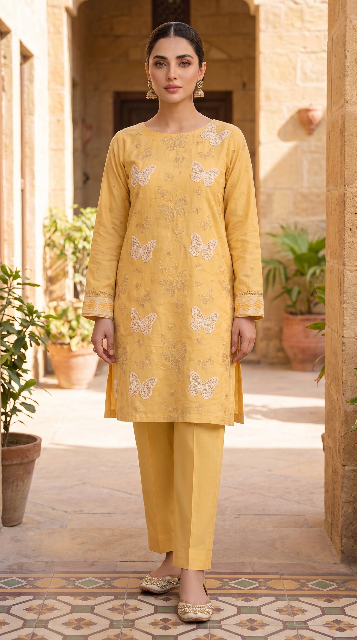 RIWAQ - 2PCS EMBROIDERED UNSTITCHED LAWN SUIT #RWQ114