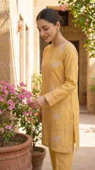 RIWAQ - 2PCS EMBROIDERED UNSTITCHED LAWN SUIT #RWQ114