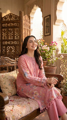RIWAQ - 2PCS EMBROIDERED UNSTITCHED LAWN SUIT #RWQ014