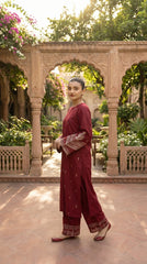 RIWAQ - 2PCS EMBROIDERED UNSTITCHED LAWN SUIT #RWQ076