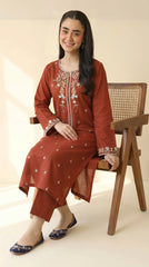 RIWAQ - 2PCS EMBROIDERED UNSTITCHED LAWN SUIT #RWQ115