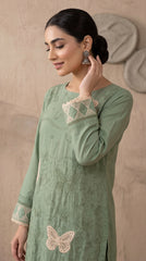 RIWAQ - 2PCS EMBROIDERED UNSTITCHED LAWN SUIT #RWQ113