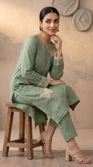 RIWAQ - 2PCS EMBROIDERED UNSTITCHED LAWN SUIT #RWQ113