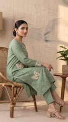RIWAQ - 2PCS EMBROIDERED UNSTITCHED LAWN SUIT #RWQ113