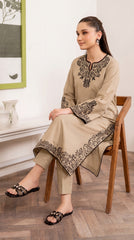 RIWAQ - 2PCS EMBROIDERED UNSTITCHED DHANAK SUIT #RWQ2137