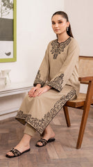 RIWAQ - 2PCS EMBROIDERED UNSTITCHED DHANAK SUIT #RWQ2137