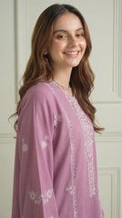 RIWAQ - 2PCS EMBROIDERED UNSTITCHED DHANAK SUIT #RWQ2134
