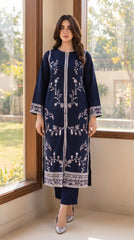 RIWAQ - 2PCS EMBROIDERED UNSTITCHED DHANAK SUIT #RWQ2136