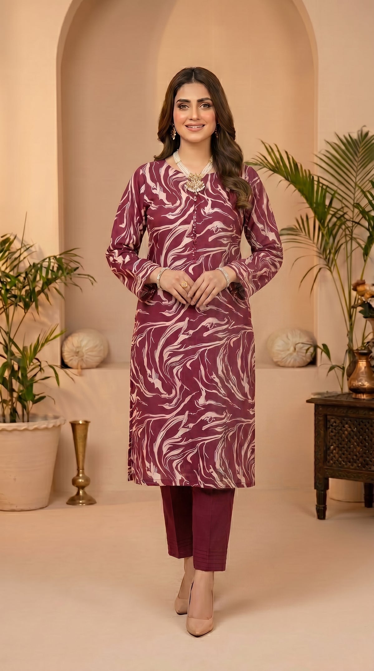 RIWAQ - 2PCS PRINTED UNSTITCHED LAWN SUIT #RWQ098