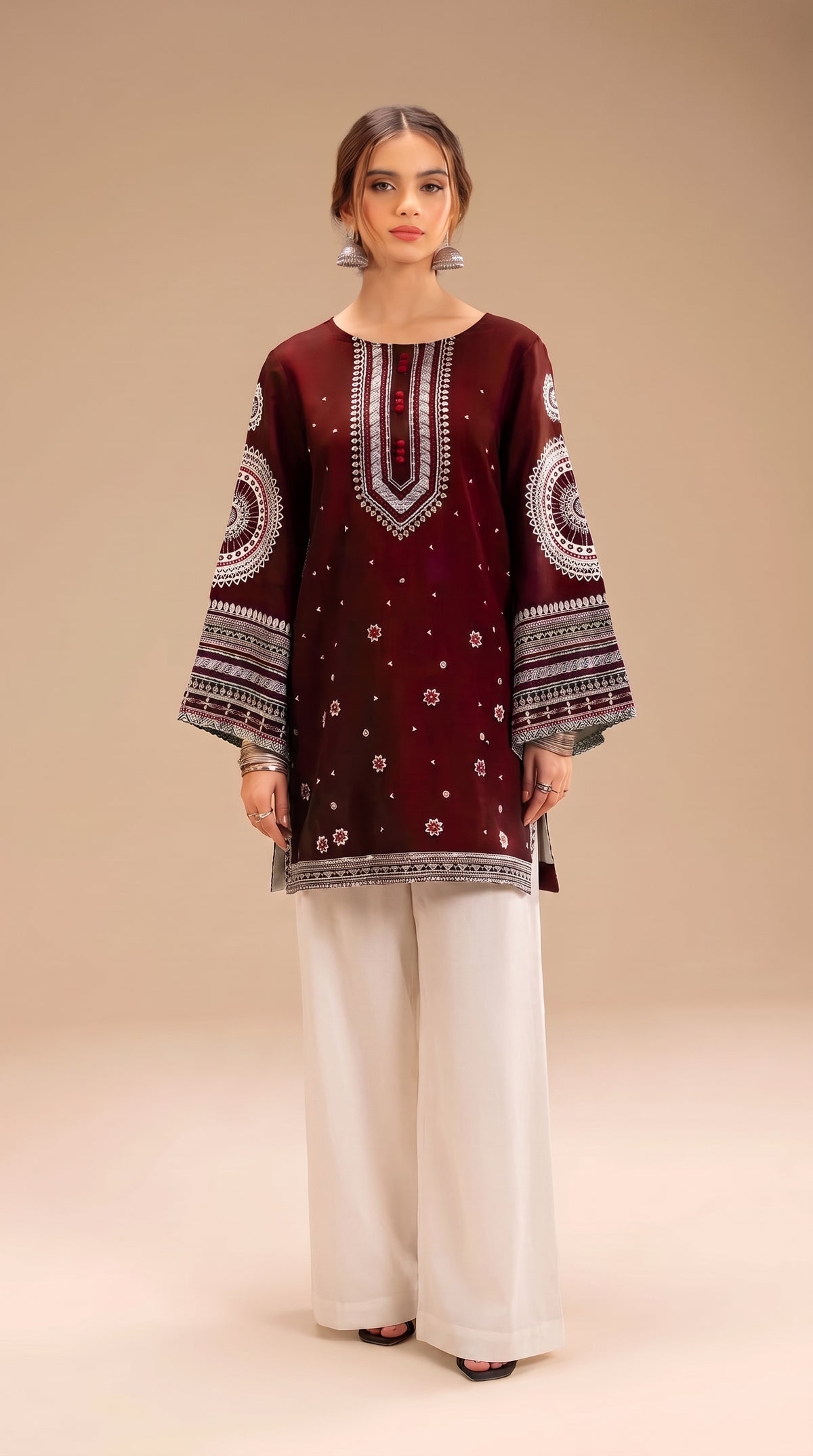 RIWAQ - 2PCS EMBROIDERED UNSTITCHED DHANAK SUIT #RWQ2140