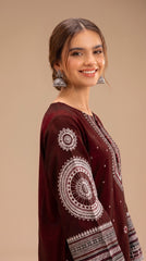 RIWAQ - 2PCS EMBROIDERED UNSTITCHED DHANAK SUIT #RWQ2140