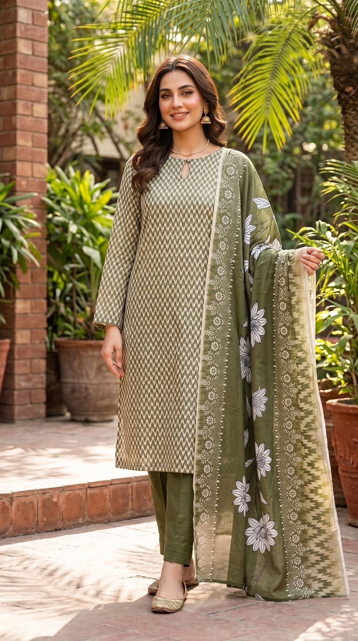 RIWAQ - 3PCS UNSTITCHED PREMIUM LAWN SUIT #RWQ302