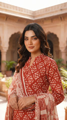 RIWAQ - 3PCS UNSTITCHED PREMIUM LAWN SUIT #RWQ311