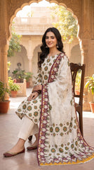 RIWAQ - 3PCS UNSTITCHED PREMIUM LAWN SUIT #RWQ312