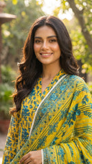 RIWAQ - 3PCS UNSTITCHED PREMIUM LAWN SUIT #RWQ313