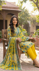 RIWAQ - 3PCS UNSTITCHED PREMIUM LAWN SUIT #RWQ313