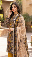 RIWAQ - 3PCS UNSTITCHED PREMIUM LAWN SUIT #RWQ317