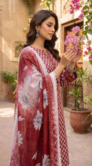 RIWAQ - 3PCS UNSTITCHED PREMIUM LAWN SUIT #RWQ318