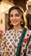 RIWAQ - 3PCS UNSTITCHED PREMIUM LAWN SUIT #RWQ319