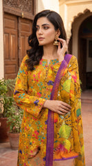 RIWAQ - 3PCS UNSTITCHED PREMIUM LAWN SUIT #RWQ303