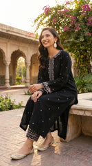 RIWAQ - 2PCS EMBROIDERED UNSTITCHED DHANAK SUIT #RWQ2065