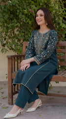 RIWAQ - 2PCS EMBROIDERED UNSTITCHED LAWN SUIT #RWQ118
