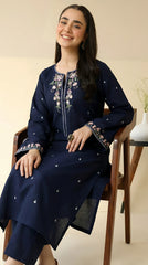 RIWAQ - 2PCS EMBROIDERED UNSTITCHED DHANAK SUIT #RWQ2116